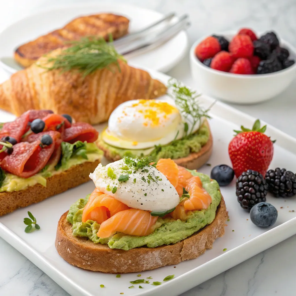Gourmet breakfast presentation